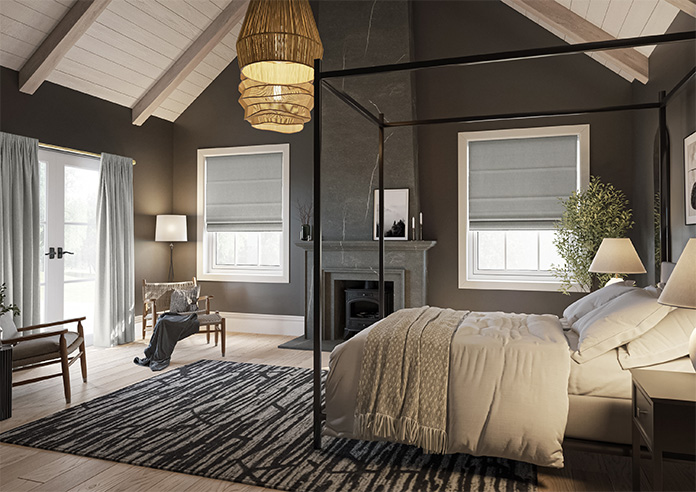 Delicate Chevron, Davy Grey - Roman Blind - Image 6
